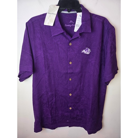 Tommy Bahama Other - Tommy Bahama Mens Purple ACU Wildcats Silk Short Sleeve Button Up Med